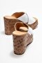 Harvey Women's Genuine Leather Wedge Heel Slippers White - 3