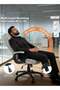 Ergonomic Leatherette Office Chair with Flip-Up Arms, Recline, Headrest & Lumbar – Grey - 3