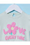 Infant Girls Green Placement Print T Shirt - 3