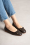 Women's Bow-Detail Patterned Daily Office Shoes with Orthopedic Sole - 2