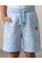 Boys Light Blue Leopard Print Jacquard Shorts - 4