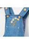 Girls 9-24 Months Flower Embroidered Denim Set - 2