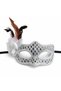 Silver Feathered Ball Mask, Women's Party Accessory, Cceldr02. - 3