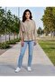 Women Beige Collared Shirt Blouse - 3