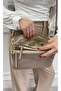 Genuine Leather Crossbody Bag Pl009-D Beige - 3