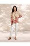 Women Beige Printed Casual Blouse - 2