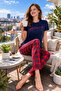Short-Sleeved Pajama Set Women's Milan Heart You+Me Pattern