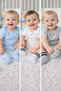 Organic Cotton Unisex 3-Piece Boxed Premium Striped Detailed Newborn Baby & Kids Socks - 3