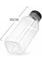 Premium 330ml Transparent Plastic Bottle with Black Screw Cap pack of 10 - 2