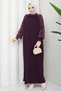 Women's Silk Kupra Glittery Stripe Detailed Mercerized Knitwear Dress - 5