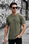 Focus on Special Textured Boucle Fabric Men's T-Shirt with Print Detail