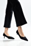 Huun Black Satin Short-Heeled Shoes - 5