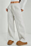 Gray Striped Modal Premium Fabric High Waist Baggy Wide Leg Sweatpants - 4