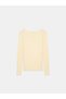 10840 Boat Neck Cashmere Ultra Light Knitwear Sweater-Light Yellow - 5