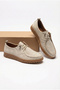 Women's Suede Laofer - Moccasin |   Casual, Comfortable, Classic, Lace-Up Detailed, Rubber Sole - Full Orthopedic - 3