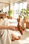 Dulef Bow-Tie Tan (3 cm Heel) Pointed Toe Heeled Shoes - 6