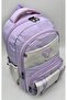 Set of 3 Waterproof Primary School Backpacks Unisex Primary School Backpack 8010 Lilac-Beige - 4