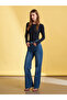 72293 High Waist Wide Leg Jeans-Blue - 4
