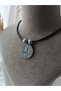 Gray Zodiac Sign Pendant Choker Collar Women's Necklace Handmade Silver Color - 8