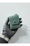 Genuine Knitted Printed Army Green Vegan Leather Stylish Quality Card Holder Wallet - 3