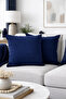 Navy Blue Throw Pillow Cover 45X45 cm Set of Two Decorative Pillow Covers Modern Sofa Throw Pillow