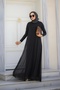 Chiffon Detailed Spring Dress-Black