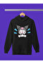 Kuromi Printed 3-Yarn Quality Soft Texture Hooded Children's Sweatshirt