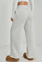 Gray Striped Modal Premium Fabric High Waist Baggy Wide Leg Sweatpants - 3