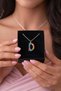 Colorful Minimal Letter Necklace Steel Chain D Letter Necklace Colorful Zircon Stone Women's Gift Necklace - 2