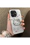 Silicone Edge Hard Back Phone Case Kitty Pattern Compatible with Tecno Spark 10 Pro - 2