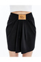 Women's Leather Mini Skirt with Plate and Pleat Details – New Season - 4