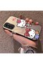 Silicone Edge Hard Back Phone Case Compatible with Samsung Galaxy A14 Kitty Pattern