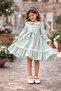 Girl's Floral Patterned Dress with Bag, Elegant and Stylish Model - 2