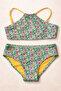 Girl's Sea La Vie Floral Bikini Set Green