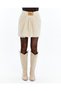 Women's Leather Plate-Detail Pleated Mini Skirt – New Season - 4