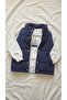 Baseball-Themed Sweatshirt with Inflatable Vest and Striped Pants Triple Baby Set - 2