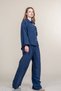 Women's Summer Navy Striped Modal Fabric Shirt and Pants Set Stylish Casual Comfortable Two-Piece 1300 - 3