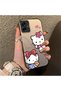 Silicone Edge Hard Back Phone Case Compatible with Samsung Galaxy A06 Kitty Pattern - 2