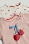 2 Pack Cherry Short-Sleeved Bodysuits - 2