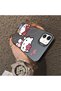 Silicone Edge Hard Back Phone Case Compatible with iPhone 11 Kitty Pattern - 3
