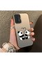 Silicone Edge Hard Back Phone Case Compatible with Samsung Galaxy A13 Panda Pattern - 2