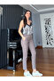 Mink Elastic Waist Double Leg Lycra Trousers - 4
