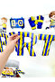 Yellow - Navy Blue - Football Themed Party Set - 2