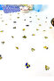 Yellow-Navy Blue Theme Table Confetti - Yellow-Navy Blue Football Concept Table Decoration - 6
