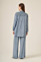 Women's Comfortable Fit Asymmetrical Cut Suit Blue 31149 - 6