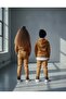 Kyexkids Active Elegance-Retro Caramel Zippered Cardigan and Jogger Ribbed Tracksuit Set 3-8 Years - 3
