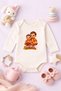 Baby Bodysuit with Funny Writing Brother and Sister Lion Baby Printed 100% Cotton Bodysuit (Newborn & Baby) - 2