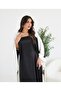 black and white satin dress. two tones jalabiya - 5