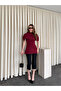 Burgundy Cape Strapless Blouse - 1101 - 3