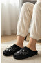 Winter Home Slippers. Winter Slippers Towel Embroidery Working on Winter Home Slippers. - 4